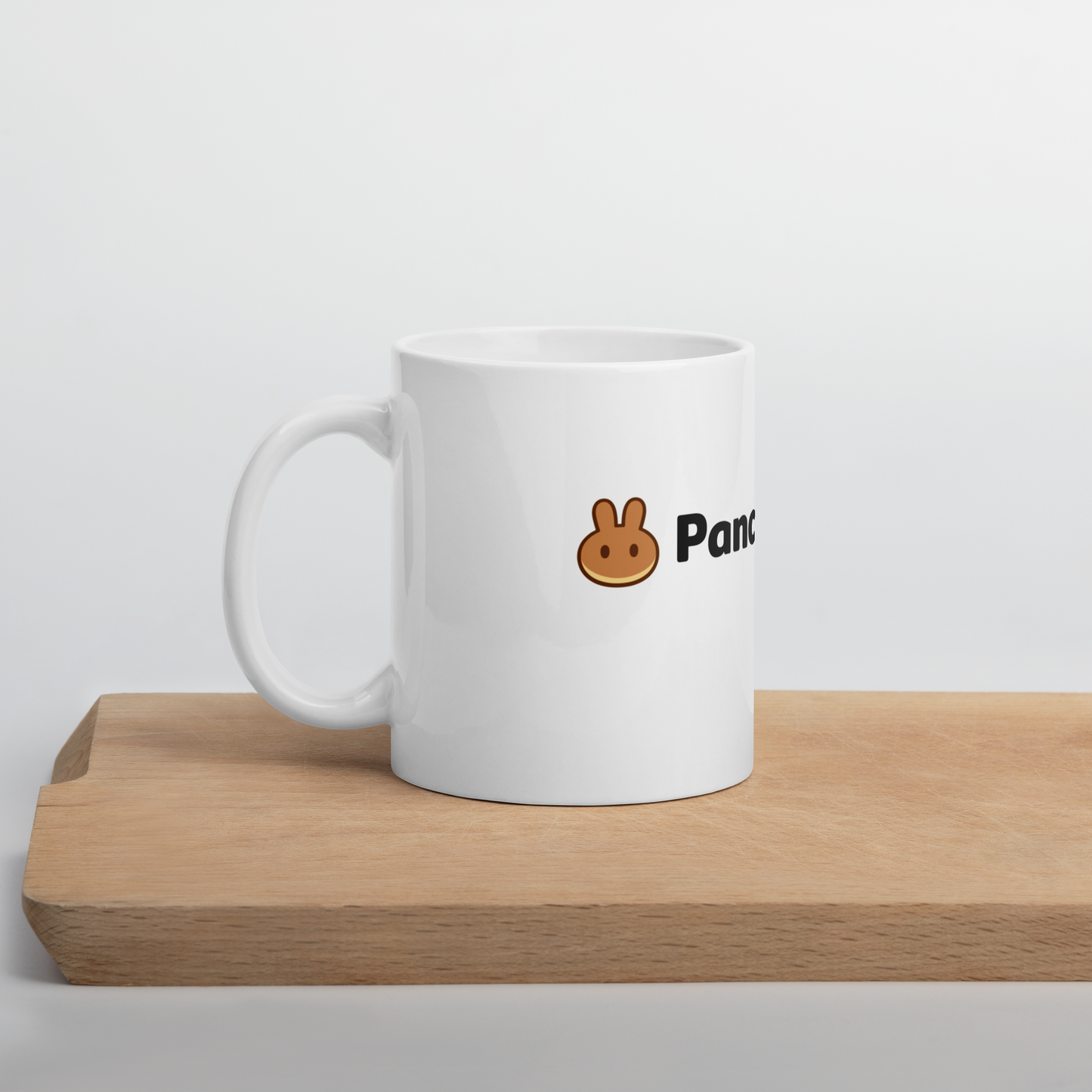 White glossy mug
