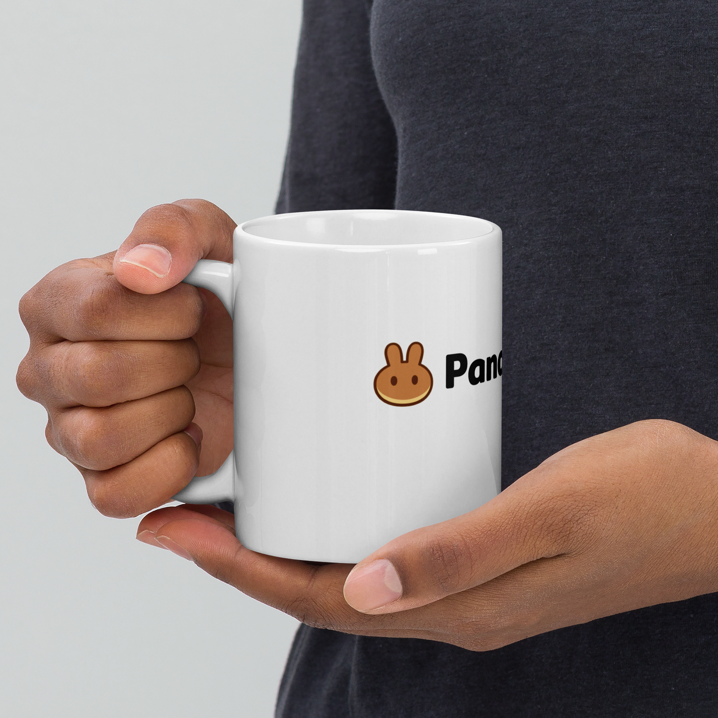 White glossy mug